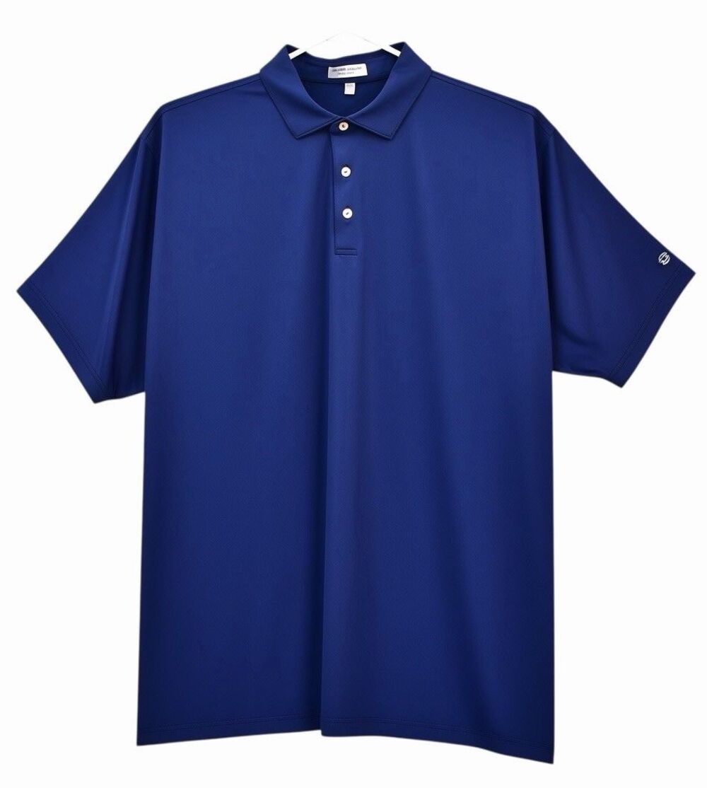 Peter Millar Summer Comfort Mens 2XL Solid Navy Performance Stretch Polo